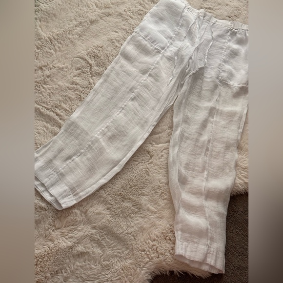 Zara Crisp White Trousers - Picture 4 of 8